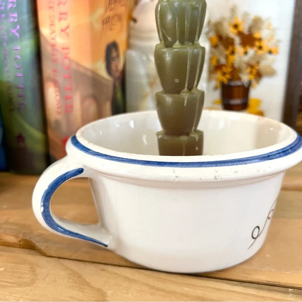 Vintage Hand Painted Oversized Mug Bowl Or Candle Stick Holder Teleflora - Picture 3 of 7